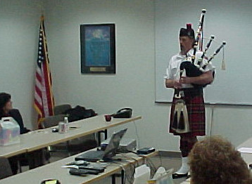 Bagpipes in the Office
