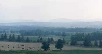 Looking West over Gettysburg, PA